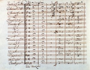 Página da partitura de La gazza ladra de Gioacchino Rossini