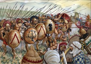 Batalha das Termópilas: o exército dos espartanos, comandado por Leónidas I, combateu os gregos contra os persas em 480 a.C.