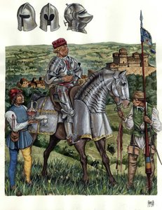 Idade Média: retrato do condottiero (condottiere) da Itália central no século XV.