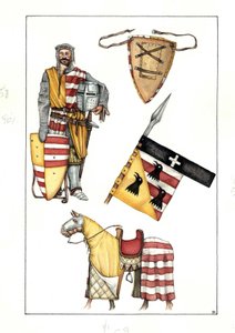 Idade Média: soldado da cavalaria. Século XIII de Giorgio Albertini