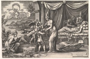 Alegoria do nascimento, 1558. de Giorgio Ghisi