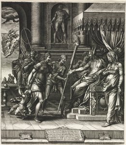 A Calúnia de Apelles, 1560. de Giorgio Ghisi