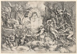 A morte de Procris, c. 1540 de Giorgio Ghisi