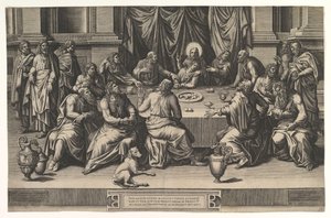 A Última Ceia, 1551. de Giorgio Ghisi