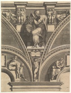 A Sibila Persa, da série de Profetas e Sibilas na Capela Sistina, 1570-75.