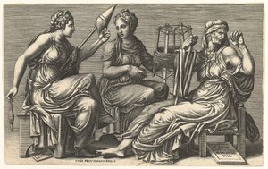 Os Três Destinos Clotho, Lachesis e Atropos, 1558-59.