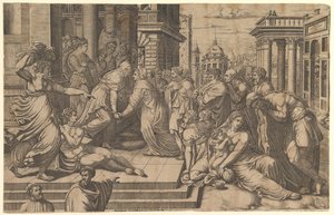 A Visitação, 1540-50. de Giorgio Ghisi