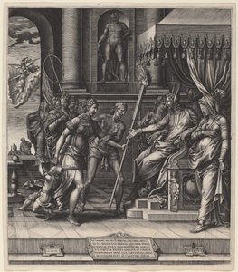 A Calúnia de Apeles de Giorgio Ghisi after Luca Penni