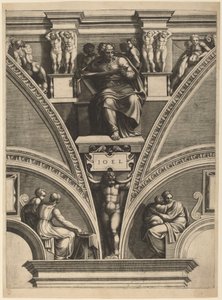 O profeta Joel de Giorgio Ghisi after Michelangelo