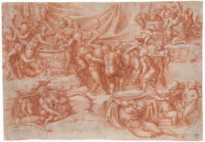 Um bacanal de crianças, depois de Michelangelo