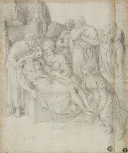 Lamentação, 1540-68 de Giorgio Giulio Clovio
