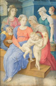 A Sagrada Família com Santa Isabel, São João Batista e Três Nobres, c.1557