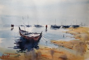 Manhã tranquila em Calm Harbor