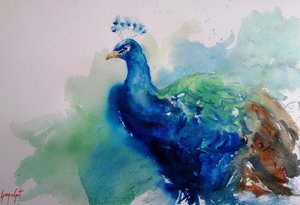Elegante Pavão Azul de Giorgio Gosti