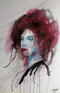 Retrato de uma mulher expressiva