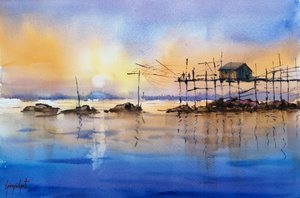 Cabana de Pesca Golden Hour de Giorgio Gosti