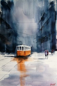 Bonde Laranja Cidade Chuva de Giorgio Gosti