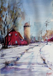 Red Barn Inverno de Giorgio Gosti