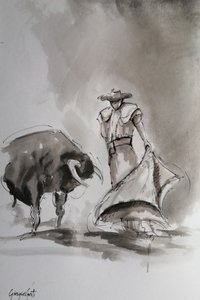 Esboço de uma tourada espanhola de Giorgio Gosti