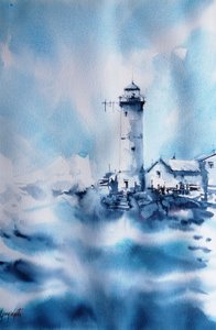 Farol do Oceano Tempestuoso de Giorgio Gosti