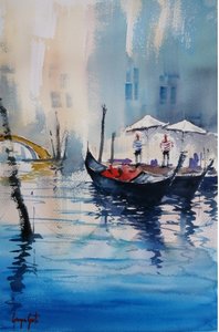 Gôndolas dos canais de Veneza de Giorgio Gosti