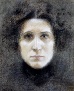 Retrato de Irma Gramatica, de Giorgio Kienerk (1869-1948), ca 1901, pastel sobre papel, 29x46 cm