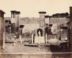 Casa de Marcus Lucretius, Pompeia, c. 1870 (foto) de Giorgio Sommer
