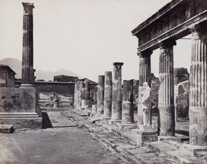 Colunata oriental do Templo de Vénus Pompeia em Pompeia de Giorgio Sommer
