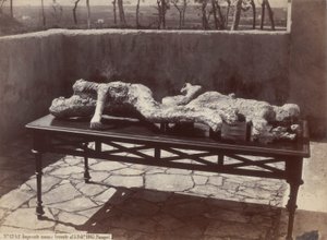 Pegadas humanas, Pompeia [Human Casts, Pompeia] de Giorgio Sommer