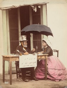 Escritor público, Nápoles, 1865-1870 (foto) de Giorgio Sommer