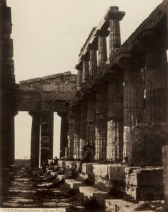 Ruínas do Templo de Netuno, em Paestum de Giorgio Sommer