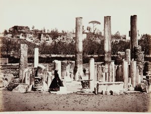 O Templo de Serapis em Pozzuoli, Nápoles de Giorgio Sommer