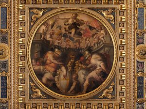 Alegorias dos Bairros de Santo Spirito e Santa Croce de Giorgio Vasari