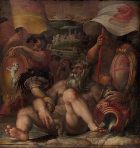 Alegoria de Colle val dElsa e San Gimignano, 1563-1565 de Giorgio Vasari