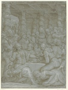Cristo na Casa de Simão, o Fariseu de Giorgio Vasari