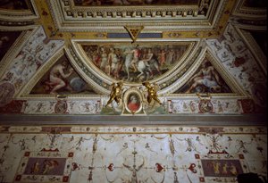 Detalhe do quarto de Lorenzo il Magnifico representando a batalha de Sarzana (fresco de Giorgio Vasari