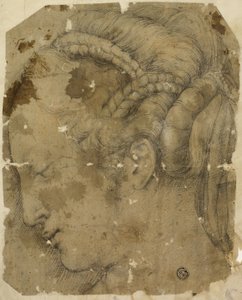 Cabeça Feminina de Perfil à Esquerda de Giorgio Vasari