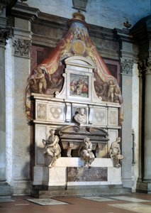 Monumento funerário em homenagem ao escultor e arquitecto do Michelangelo da Renascença de Giorgio Vasari