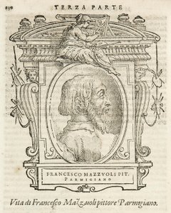 Milão, Biblioteca Braidense, Vite de piv excellent, Giorgio Vasari 1568, Francesco Mazzuoli chamado Il Parmigianino de Giorgio Vasari