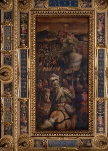 Tomada da fortaleza de Monastero de Giorgio Vasari