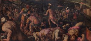 A Batalha contra Radagaisus em Faesulae em 406, 1563-1565 de Giorgio Vasari
