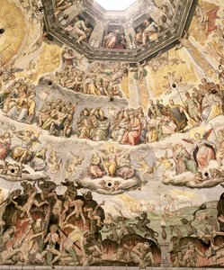 O último julgamento, detalhe da cúpula do Duomo, 1572-79 de Giorgio Vasari
