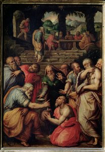 O Profeta Eliseu - óleo sobre painel, c.1566 de Giorgio Vasari