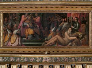 A eleição de Giovanni de &39;Medici para o papado de Giorgio Vasari
