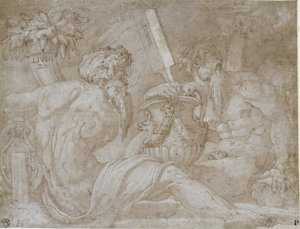 Três deuses do rio de Giorgio Vasari