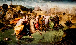 A travessia do rio Tibre (pintura) de Giorgio di (1500 1559) Giovanni