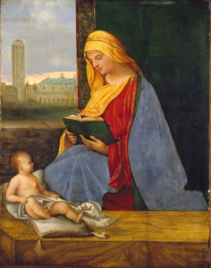 A Virgem e o Menino com Vista de Veneza A Madona Tallard, início do século XVI de Giorgione