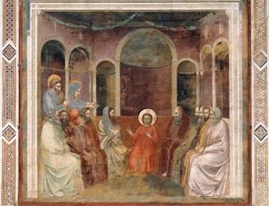 Jesus no Templo entre os Médicos, Detalhe da Vida e Paixão de Cristo, de Giotto