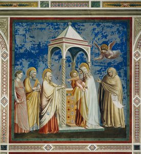 Apresentação de Jesus no Templo, por Giotto (1267-1337), detalhe do ciclo de afrescos Vida e Paixão de Cristo