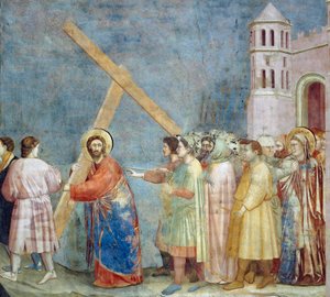 Road to Calvary, Detail from Life and Passion of Christ, de Giotto de Giotto (c.1266 1337)